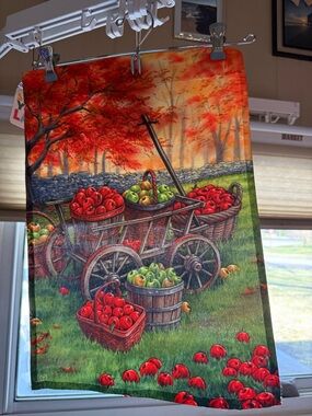 3 small Garden flags Autumn Harvest, Welcome Sunflower, and farmhouse Christmas.